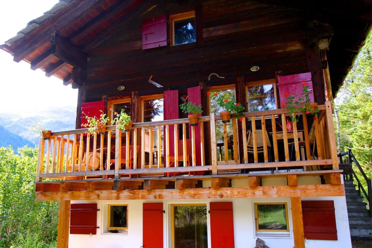 Idyllic Chalet In Evolene, With View On The Dent Blanche And The Mountains Apartment Exterior photo